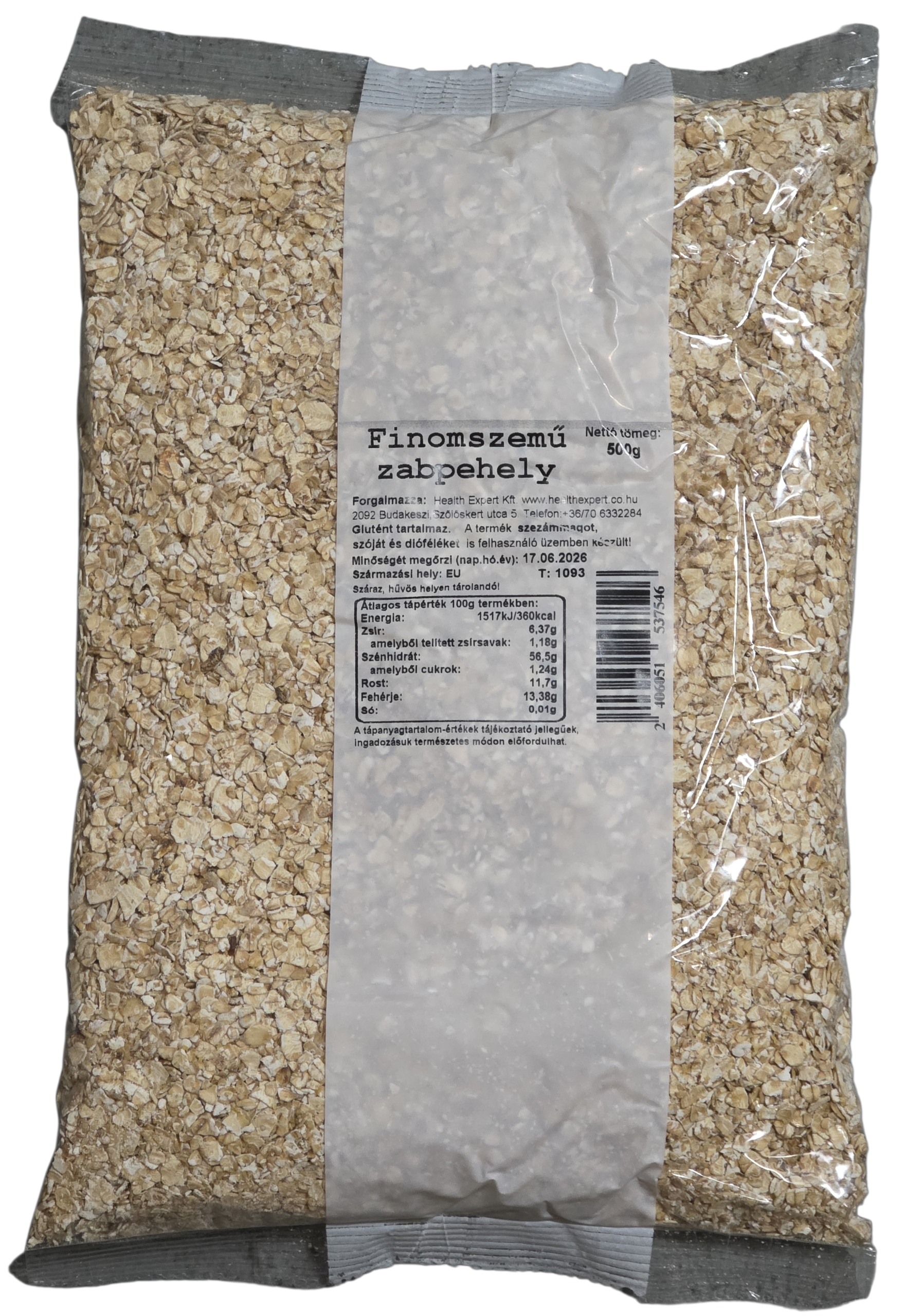 Zabpehely lágy 500 g HEALTH EXPERT