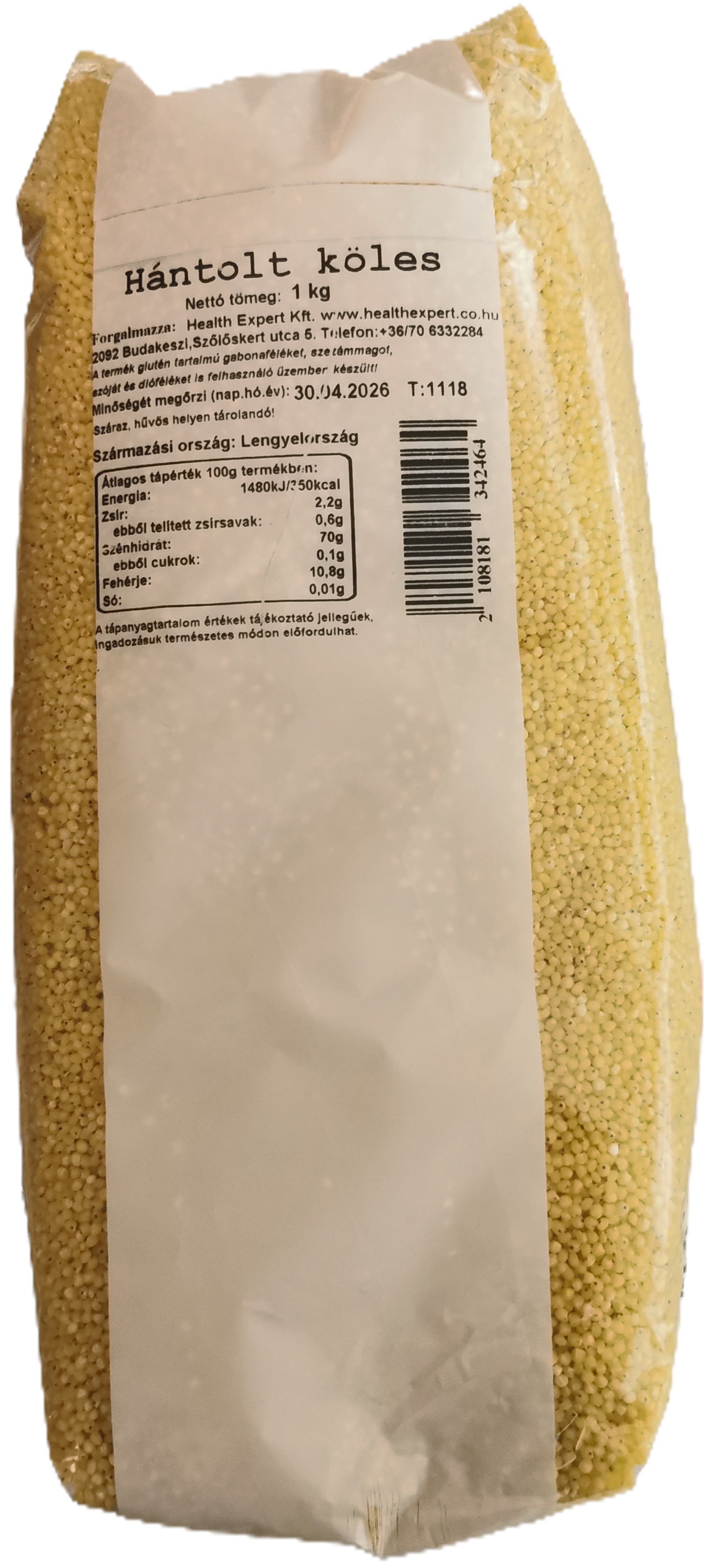 Köles hántolt 1.000 g HEALTH EXPERT