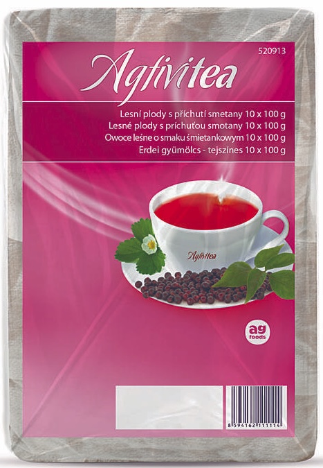 Gyümölcsös tea erdei gyümölcsös-tejszínes 10 X 100 g AGTIVITEA