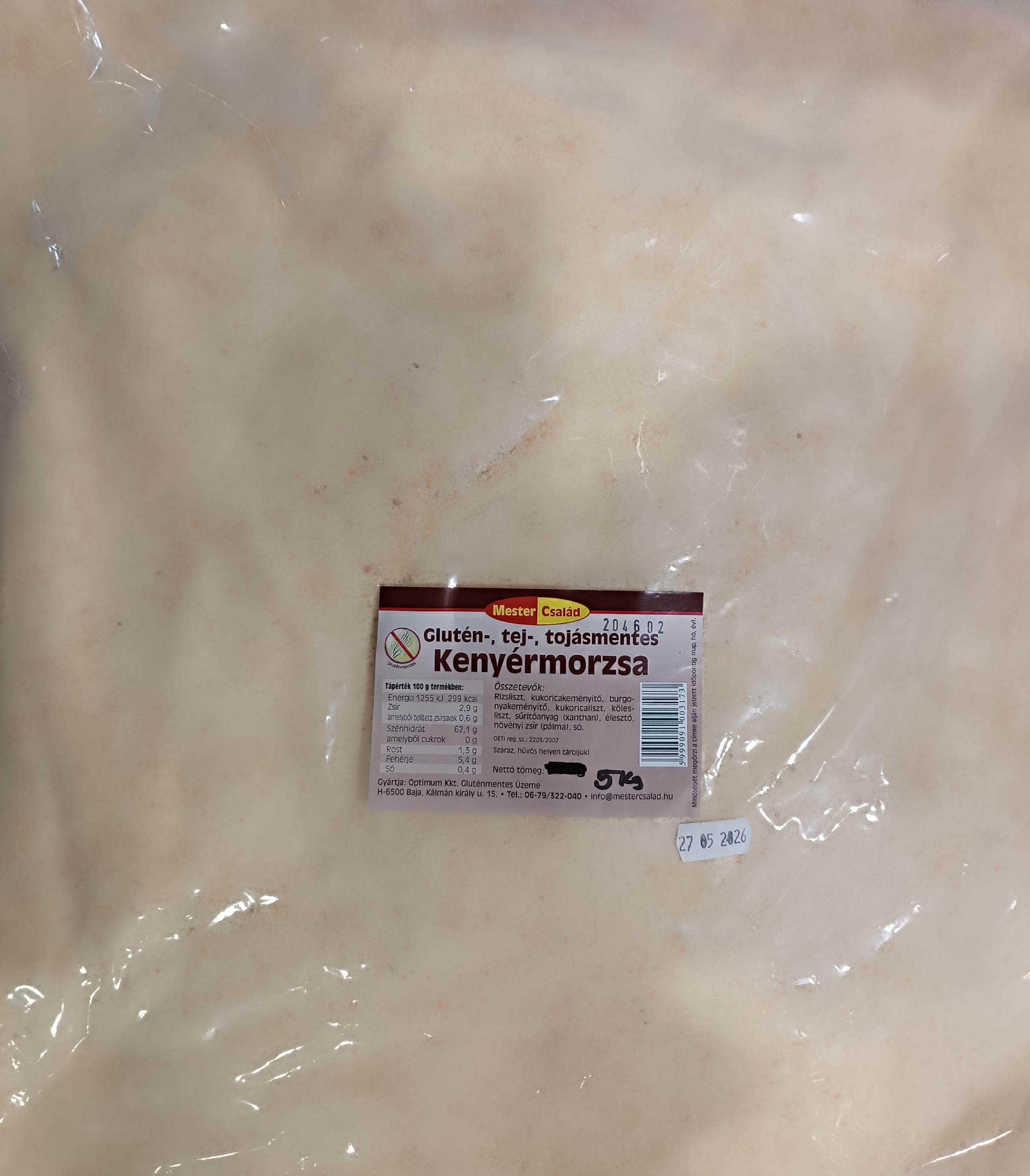 MESTER GM Zsemlemorzsa 5 kg KREL