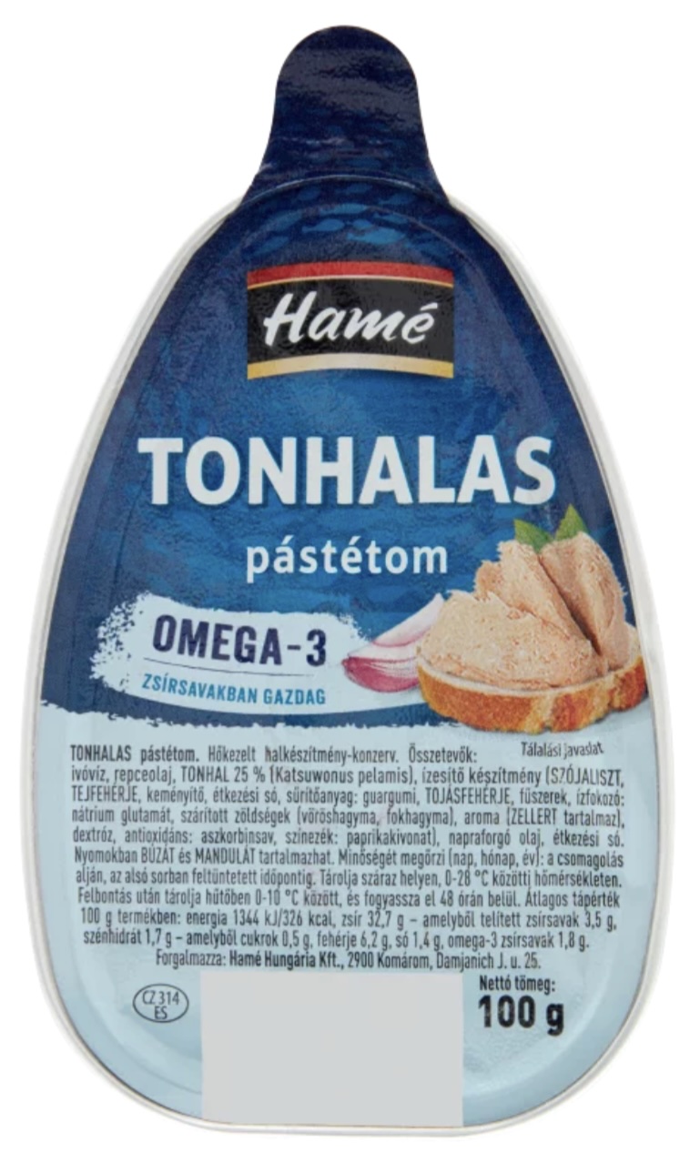 Pástétom tonhalas 100 g HAMÉ
