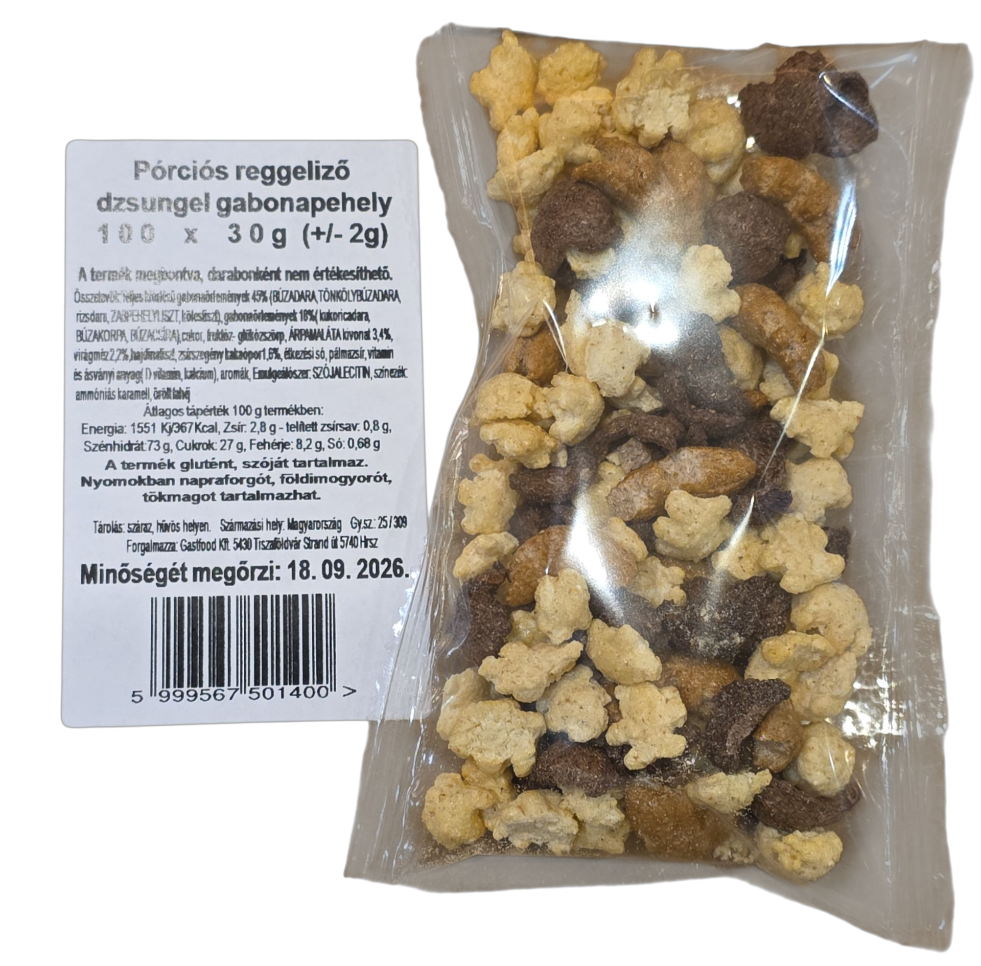 Gabonapehely dzsungel 30 g (100 db/#) GAST-FOOD