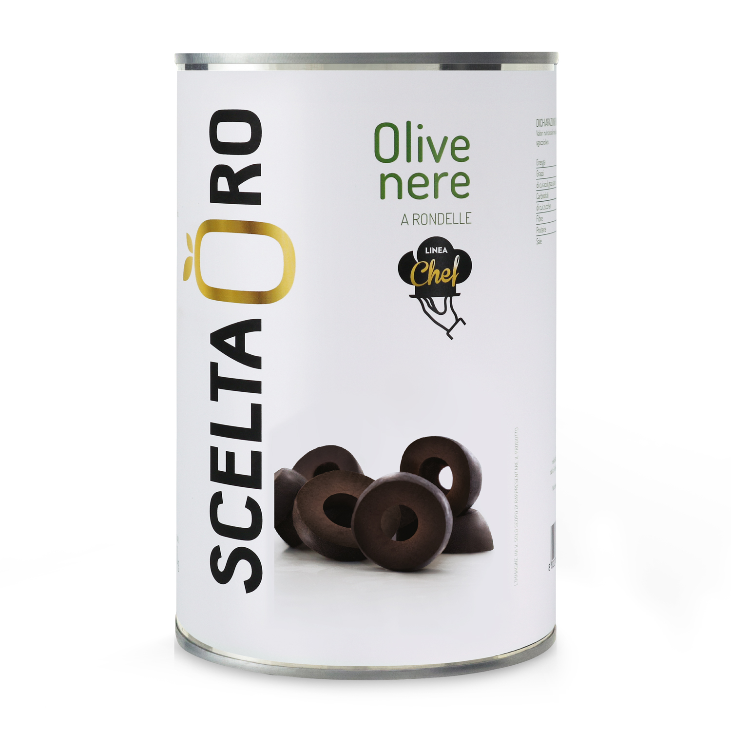 Olívabogyó fekete szeletelt 4250 g Scelta Oro