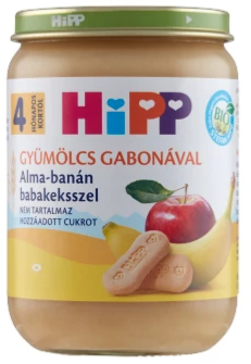 Bébiétel alma-banánpüré 190 g (4hó) HIPP/KREL