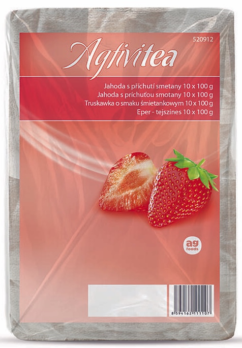 Gyümölcsös eper-tejszínes 10 X 100 g AGTIVITEA