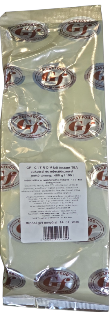 Gast-Food Instant tea citrom ízű cukorral és édesítőszerrel 400 g