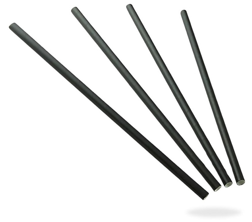 Szívószál papír fekete 8 X 250 mm 100 db-os