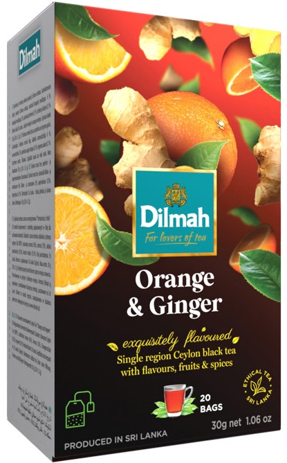 Dilmah filteres tea orange-ginger aromás fekete 30 g