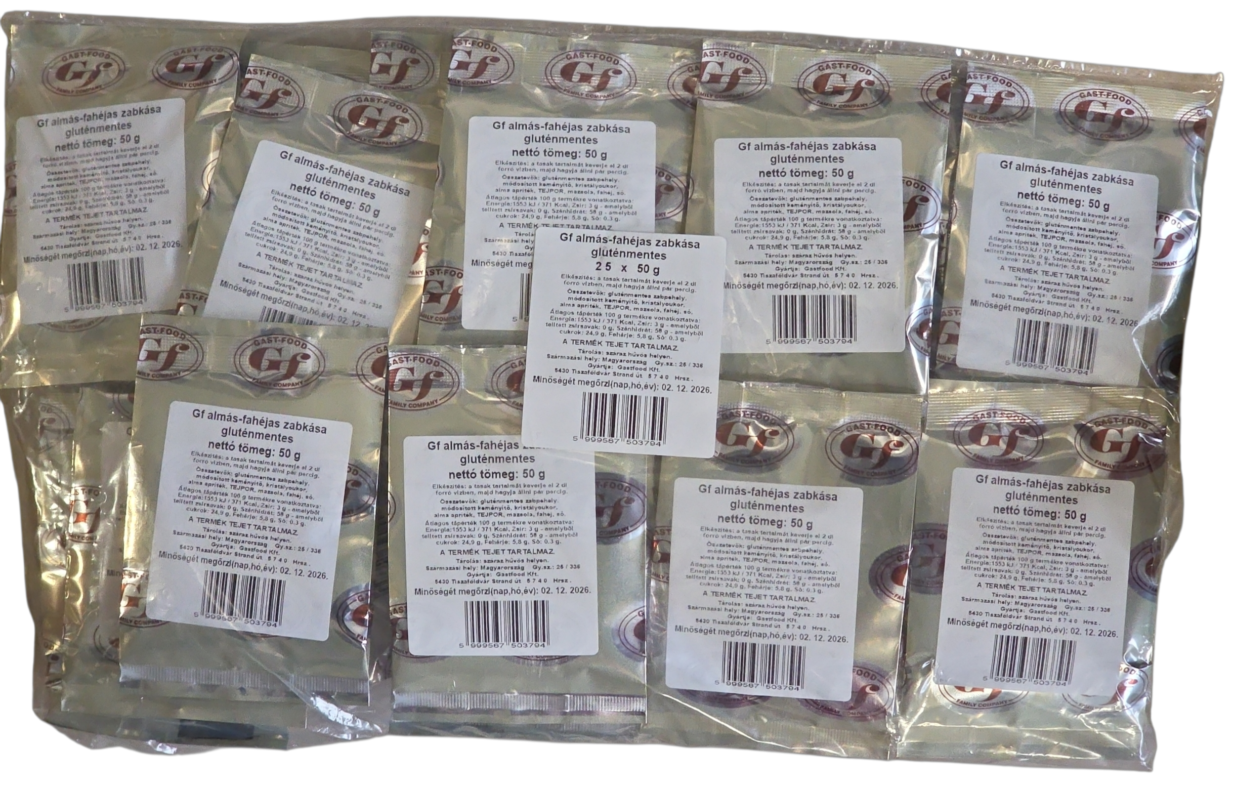 Gast-Food almás-fahéjas gluténmentes zabkása 50 g KREL