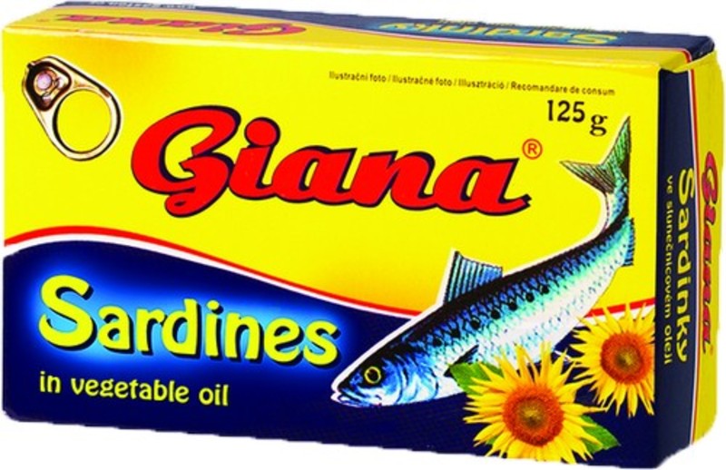 Szardínia olajban tépőzáras 125/90 g GIANA
