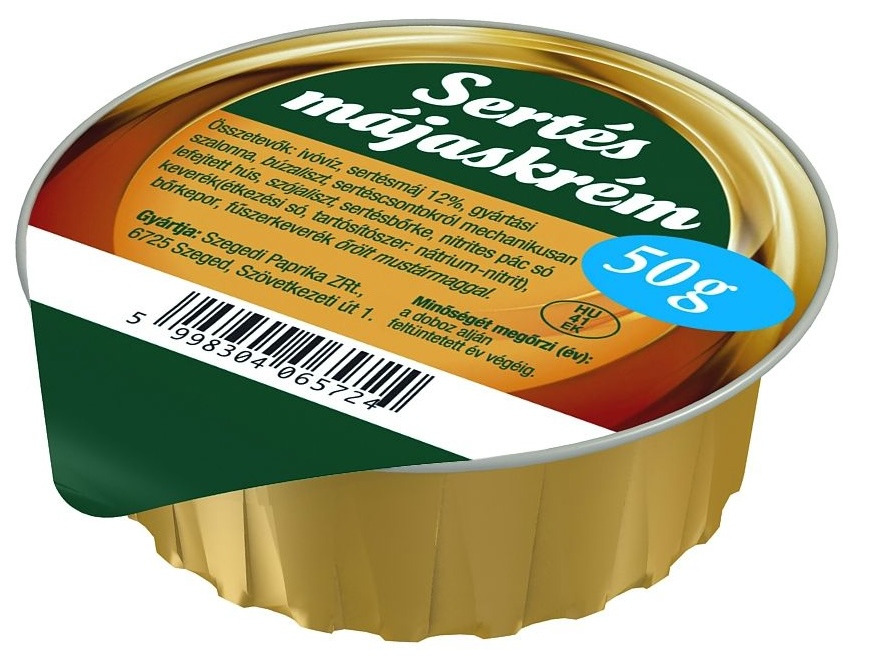 Sertés májaskrém alu 50 g (24 db/#) SZEGEDI