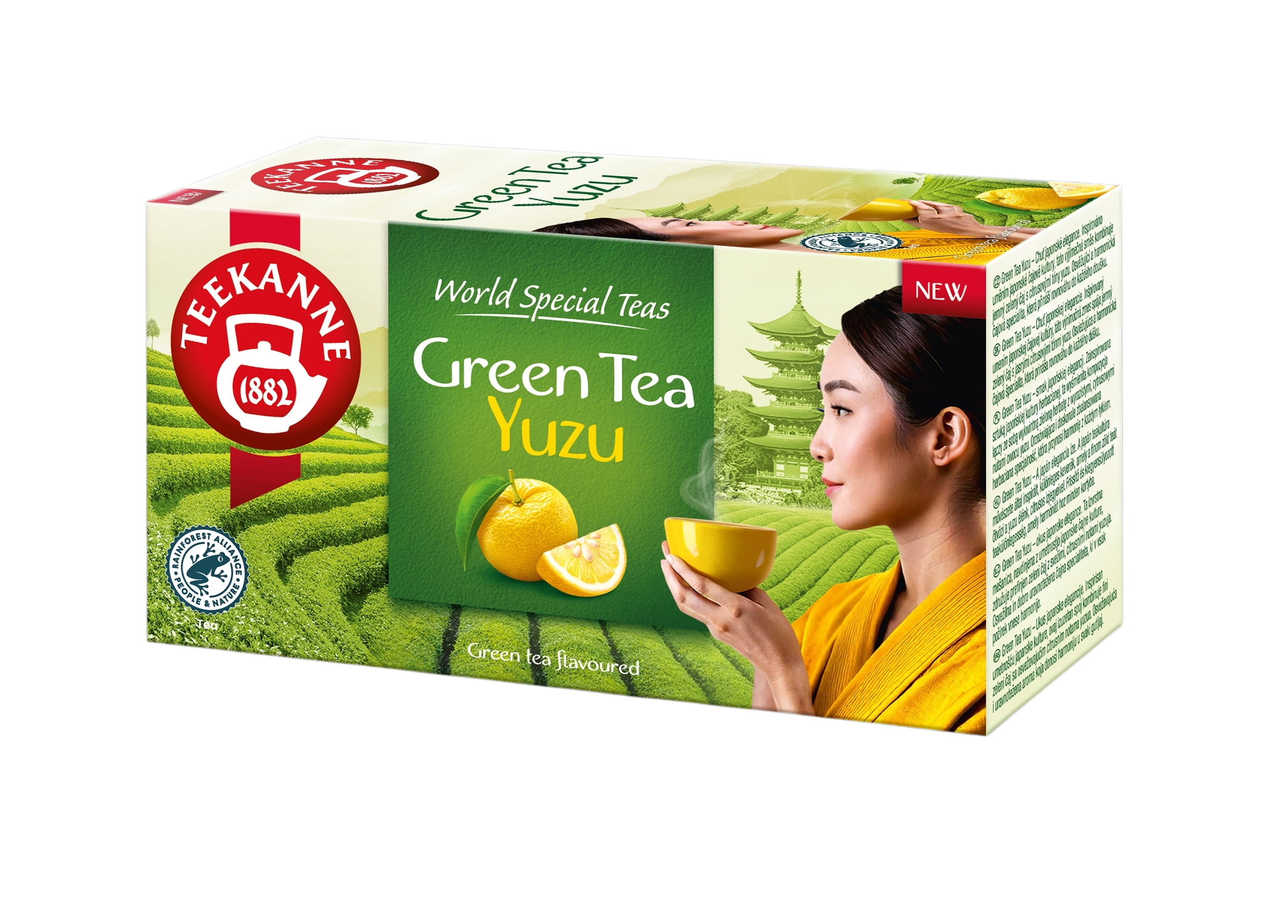 Teekanne zöld tea filteres yuzu ízesítésű 35 g