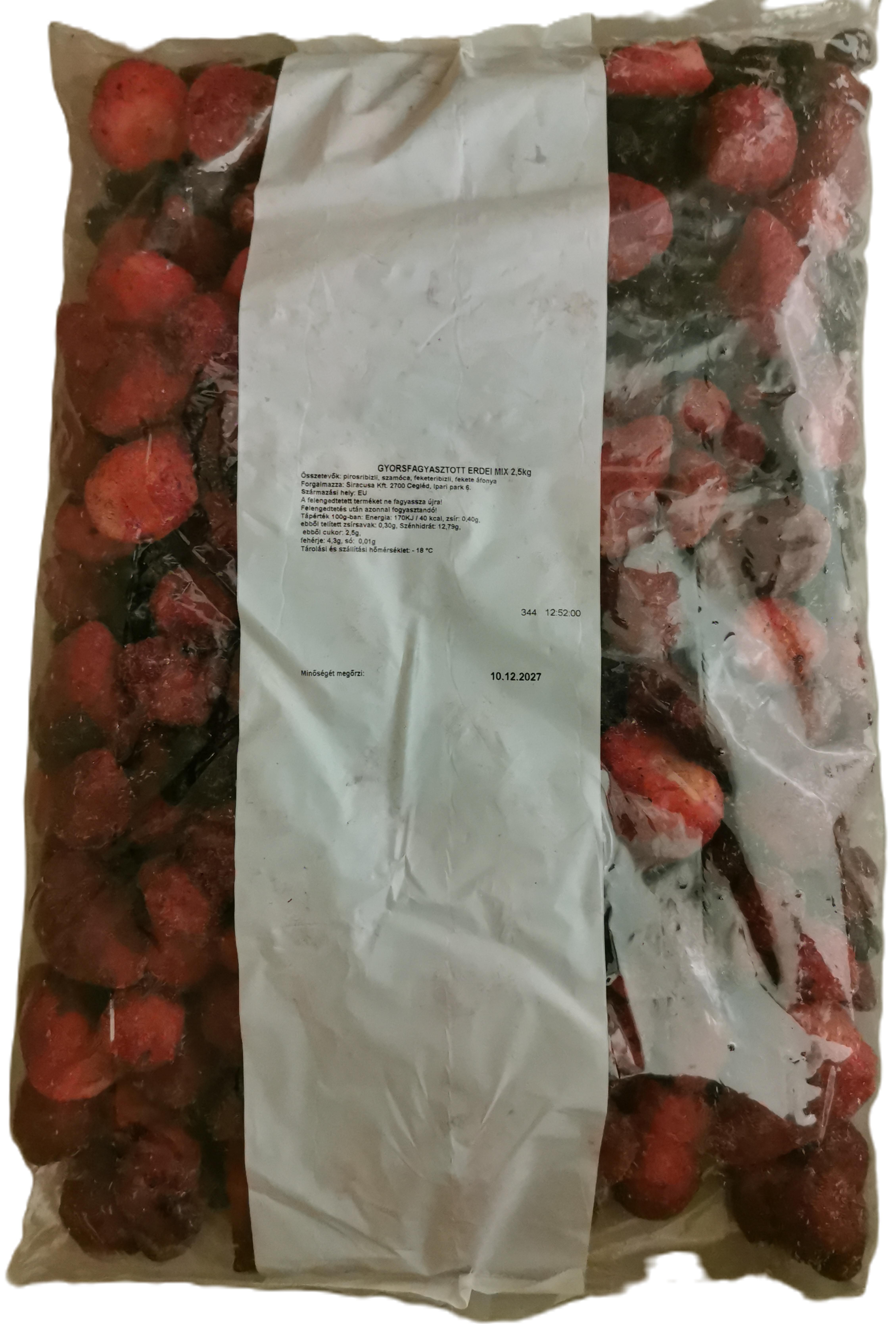 Vegyes erdei gyümölcskeverék 2,5 kg mirelit