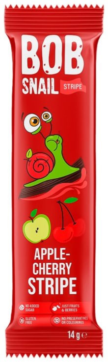 Gyümölcsszelet alma-meggy 14 g Bob Snail