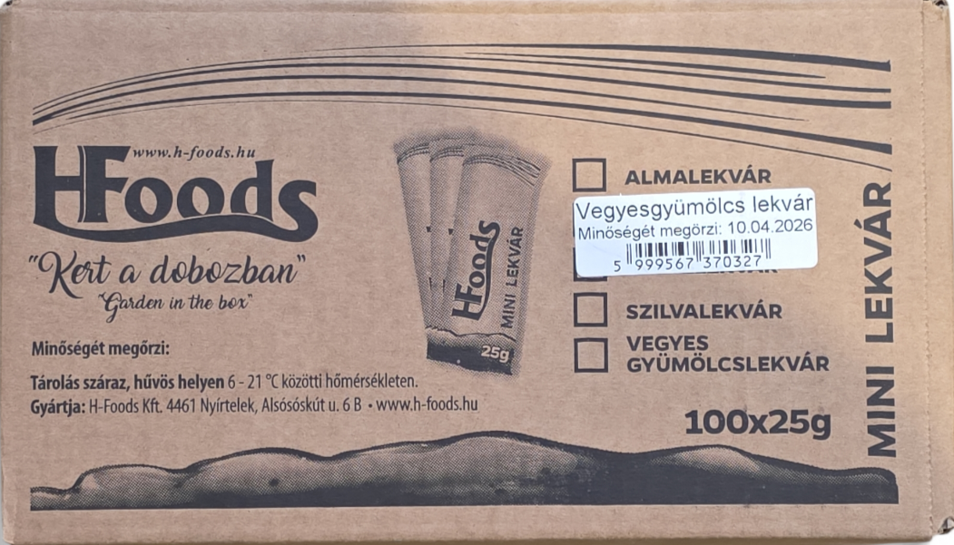 Gast-Food vegyesgyümölcs lekvár 25 g 