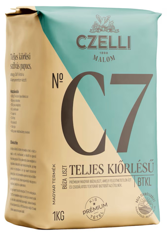 Teljes kiőrlésű liszt BTKL C7 1 kg CZELLI MALOM