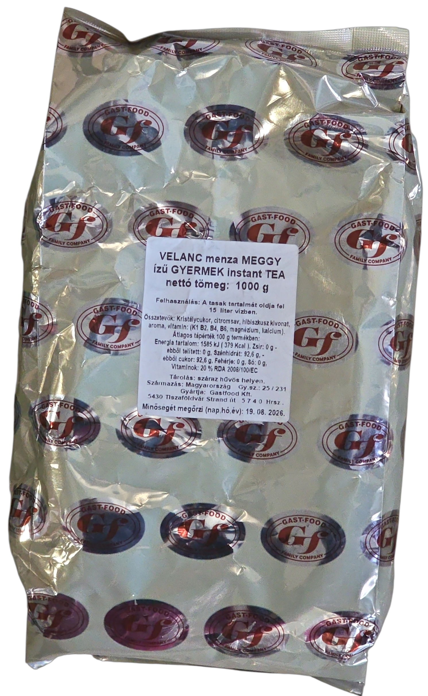 Gast-Food instant tea meggy ízű gyerek 1.000 g