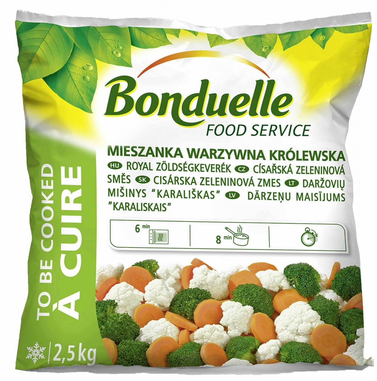 Royal zöldségkeverék 2,5 kg BONDUELLE CLASSIC mirelit