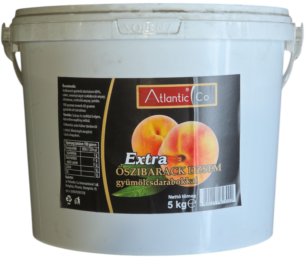 Atlantic-Co jam extra Őszibarack 60% 5 kg KREL