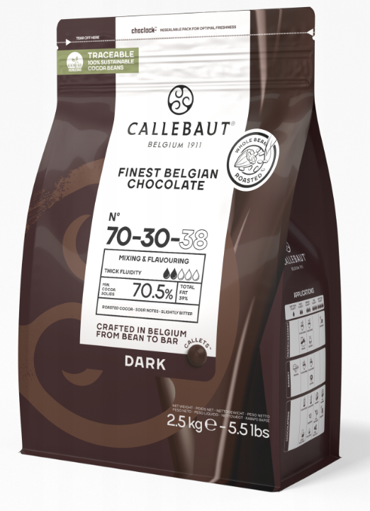 Étcsoki bevonó extra sötét 70,5% 2,5 kg CALLEBAUT (703038NV)