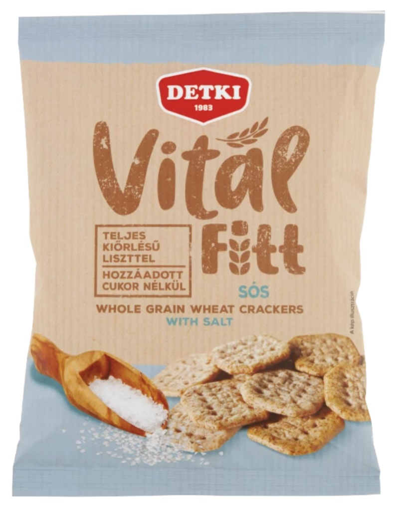 Kréker vitál fitt teljeskiőrlésű sós 100 g (16 #) DETKI