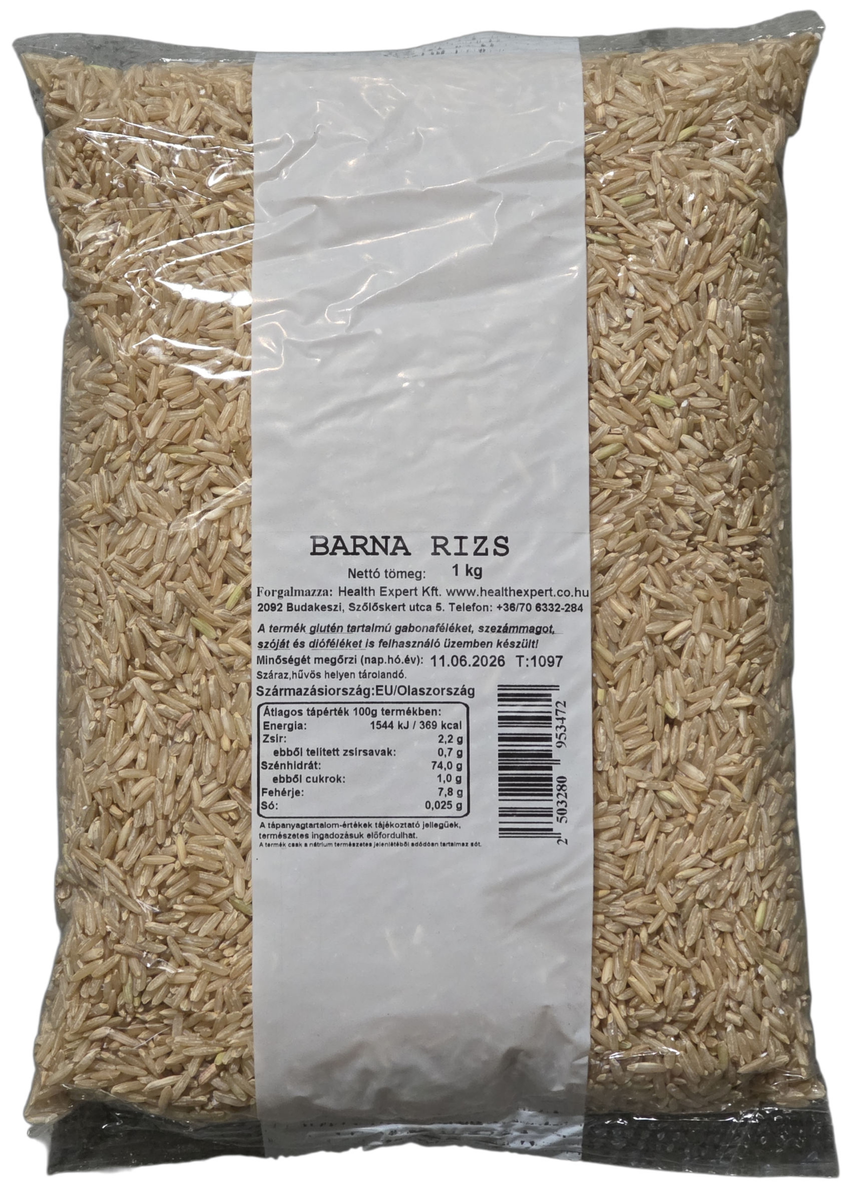 Rizs barna 1 kg  HEALTH EXPERT / KREL
