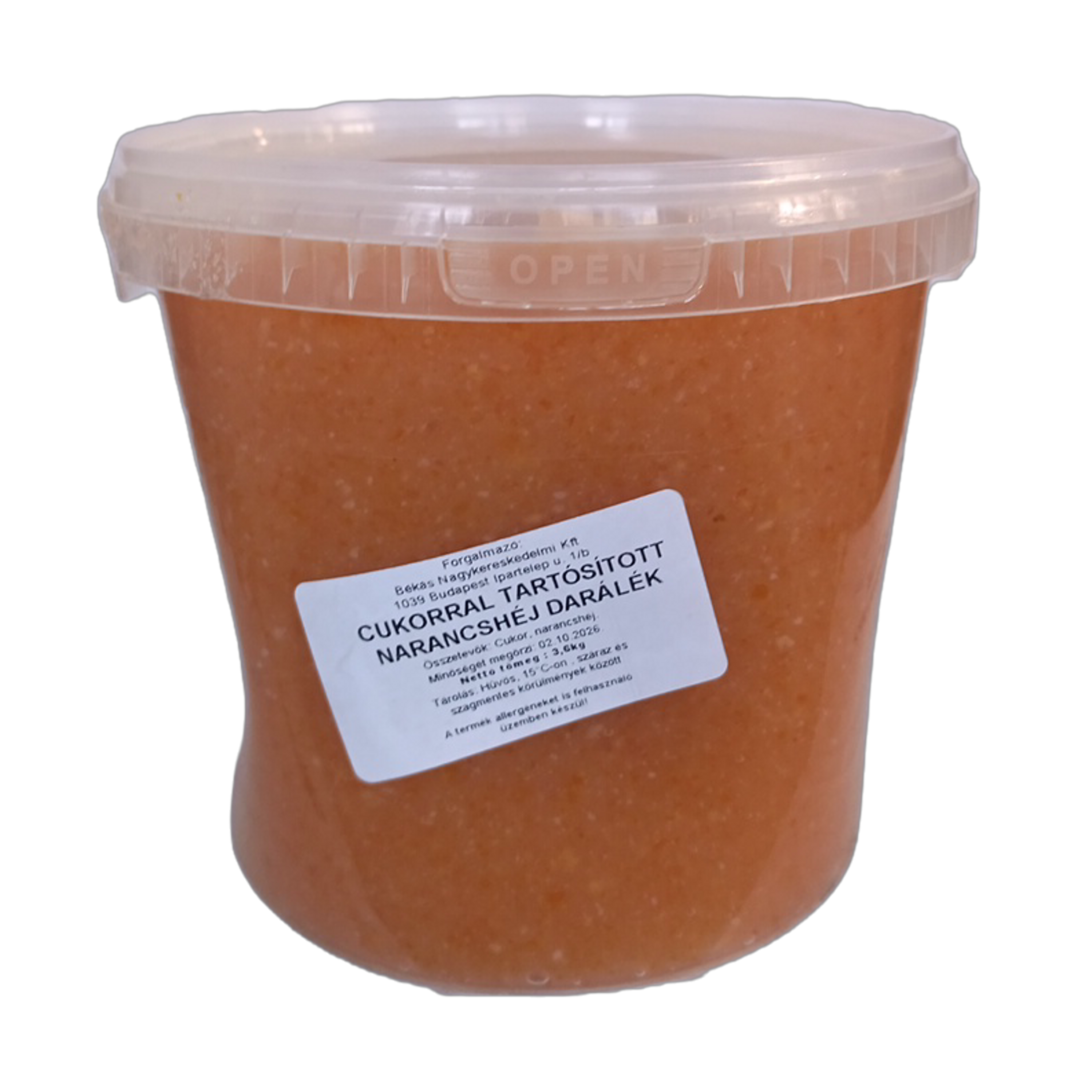 Narancshéj  darálék cukrozott 3,6 kg