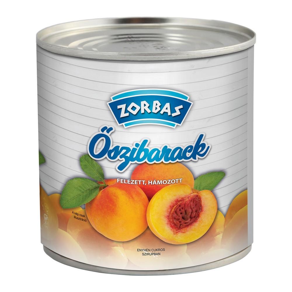 Őszibarack felezett 4.200/2.400 g ZORBAS/HARDWEST