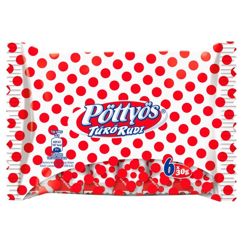 Túró Rudi 6 X 30 g PÖTTYÖS