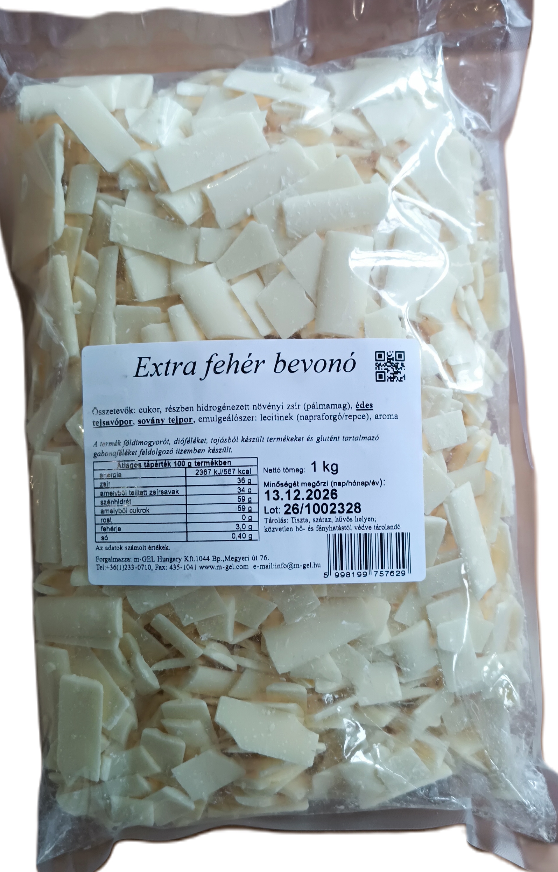 Csoki bevonó extra fehér 1 kg