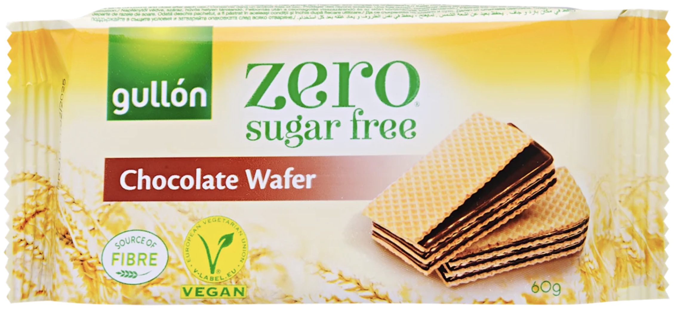 Gullon nápolyi kakaós cukormentes 60 g (12 db/#)