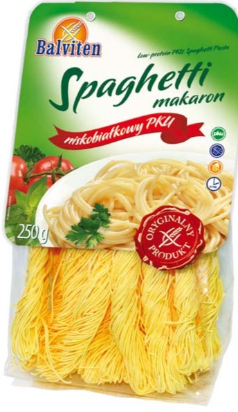 Spagetti gluténmentes PKU 250 g BALVITEN