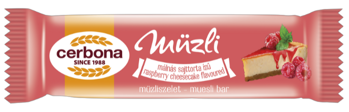 Müzli szelet 20 g Málnás sajttorta CERBONA