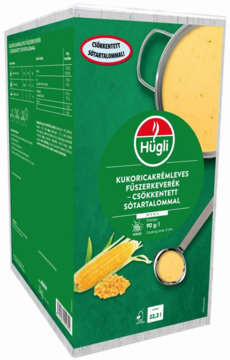 Kukoricakrémleves fűszerkeverék csökkentett sótartalmú 2 kg HÜGLI