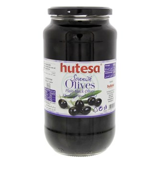 Olívabogyó fekete magozott 900 ml HUTESA