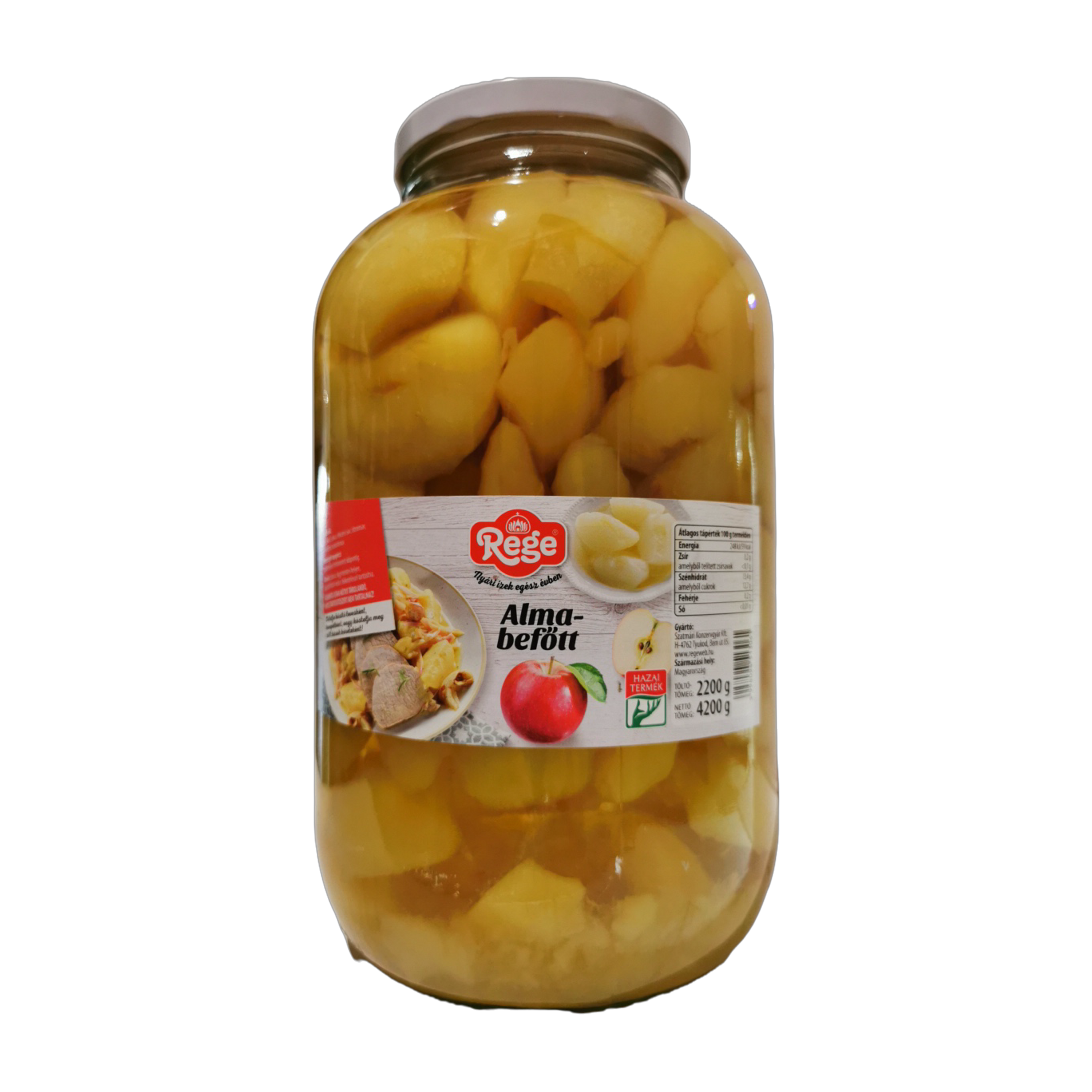 Almabefőtt üveges 4.200/2.200 g REGE