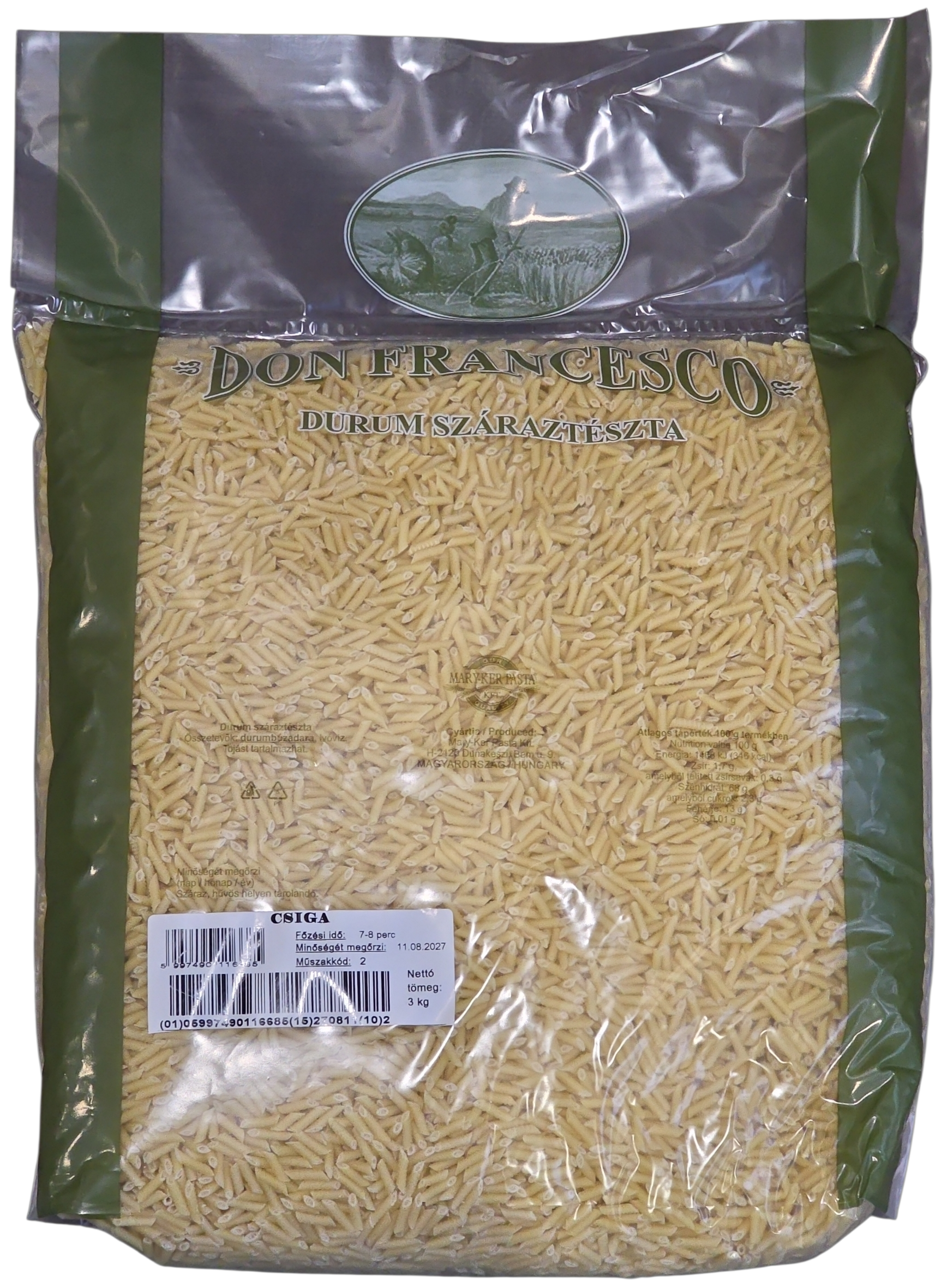 Don Francesco csiga durum 3 kg