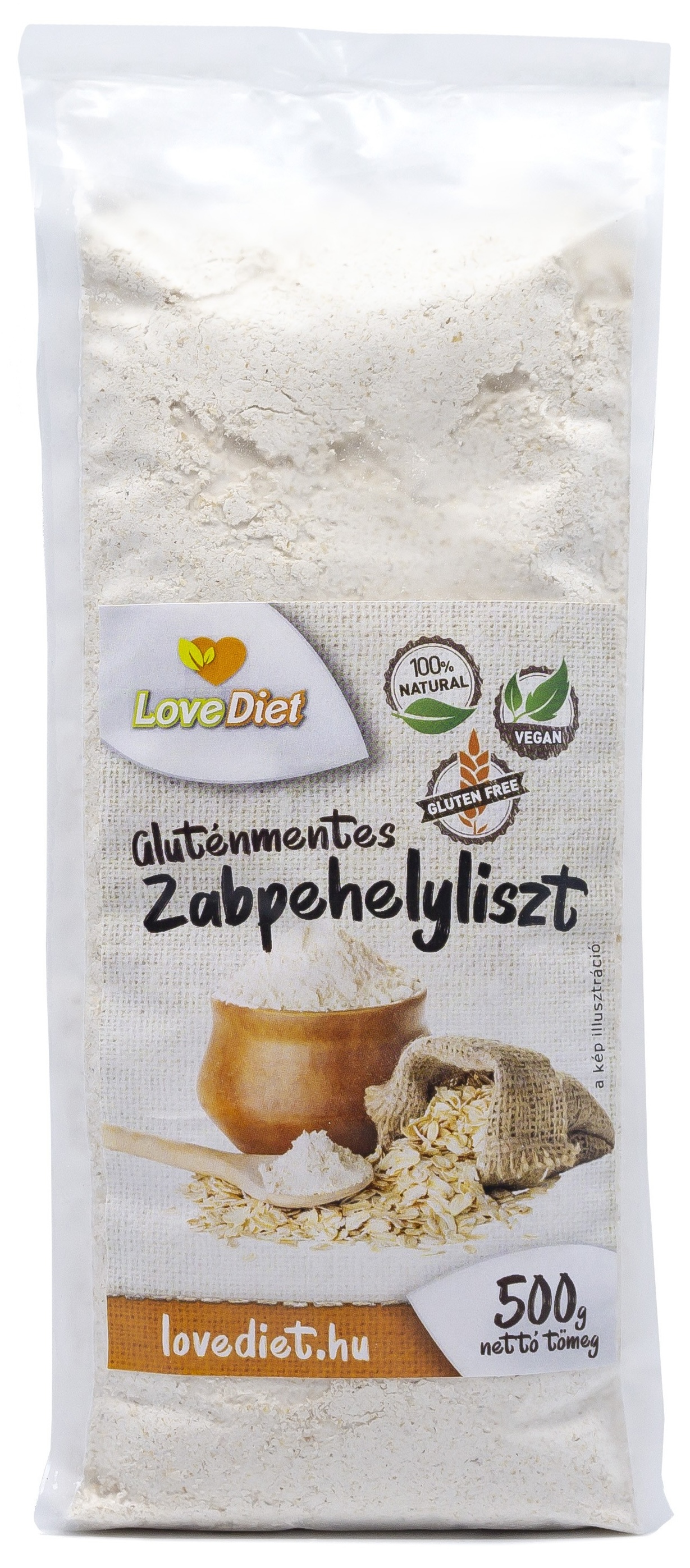 Zabpehelyliszt gluténm 500 g LOVE DIET