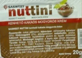 Mogyorókrém mini tasakos 20 g (50 db/#) NUTTINI