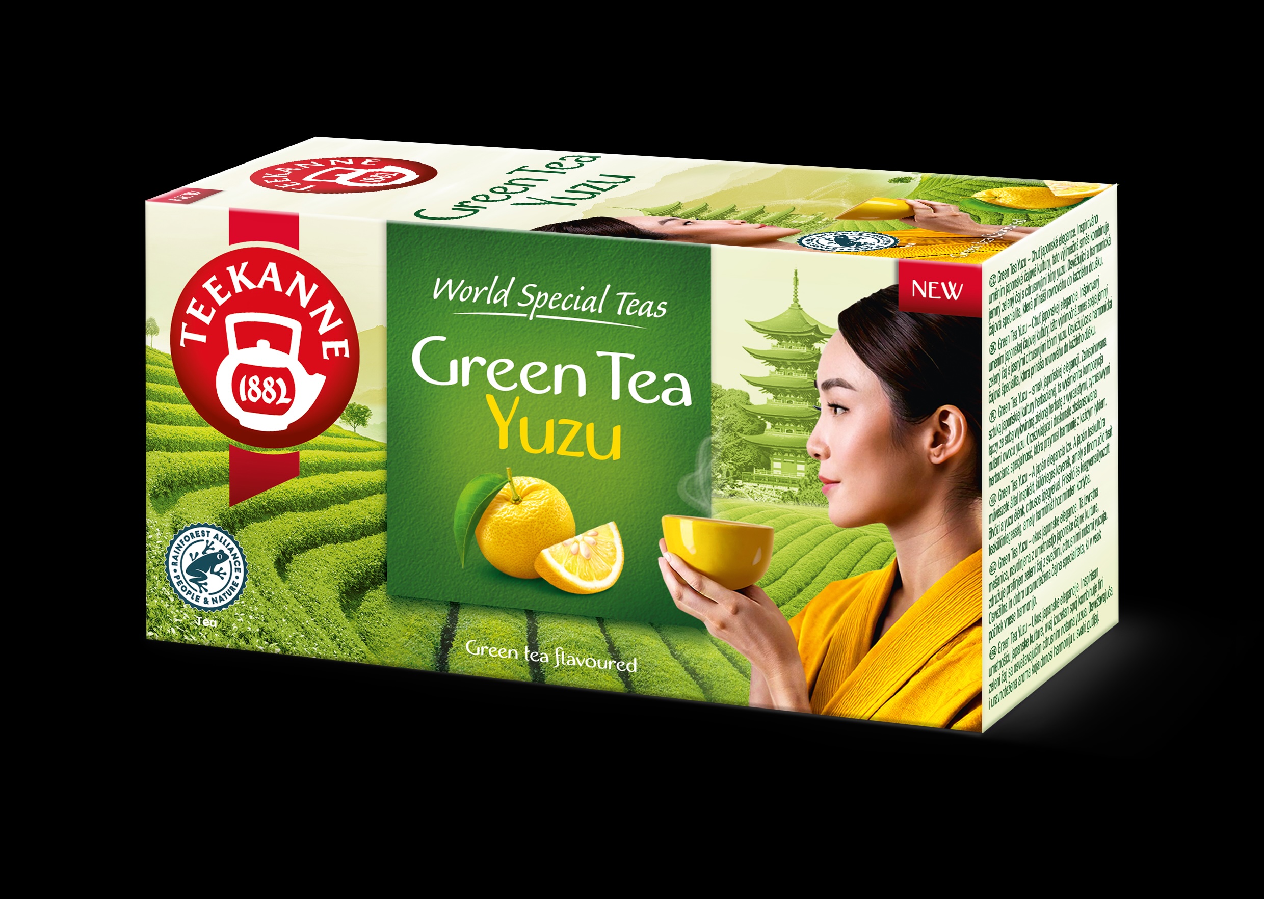 Teekanne zöld tea filteres yuzu ízesítésű 35 g