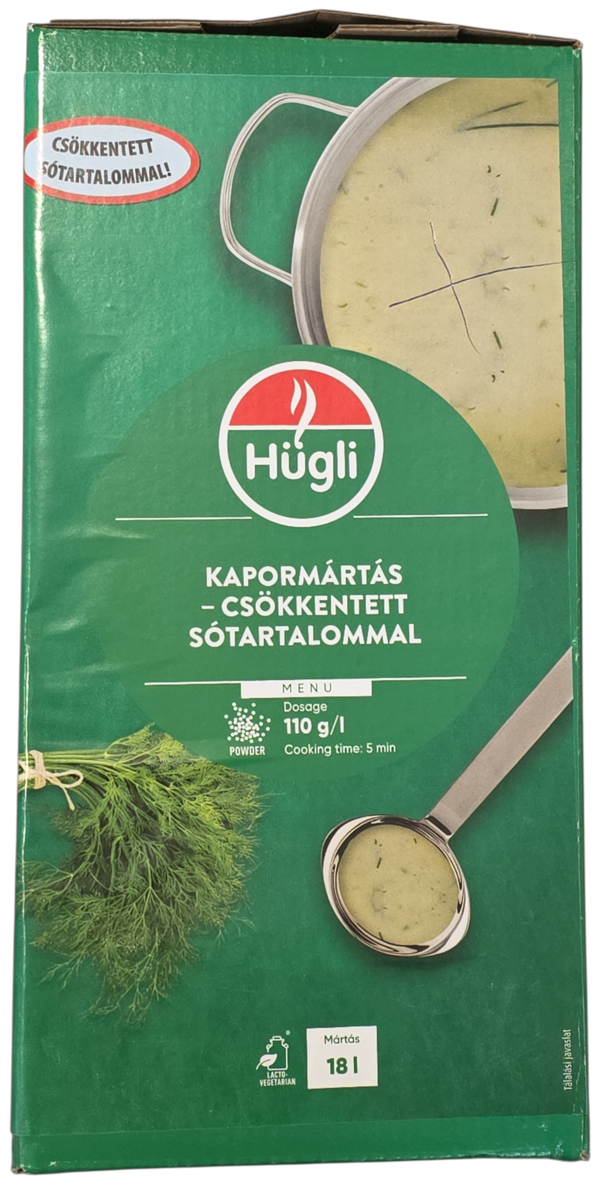 Kapormártás csökkentett sótartalmú 2 kg HÜGLI