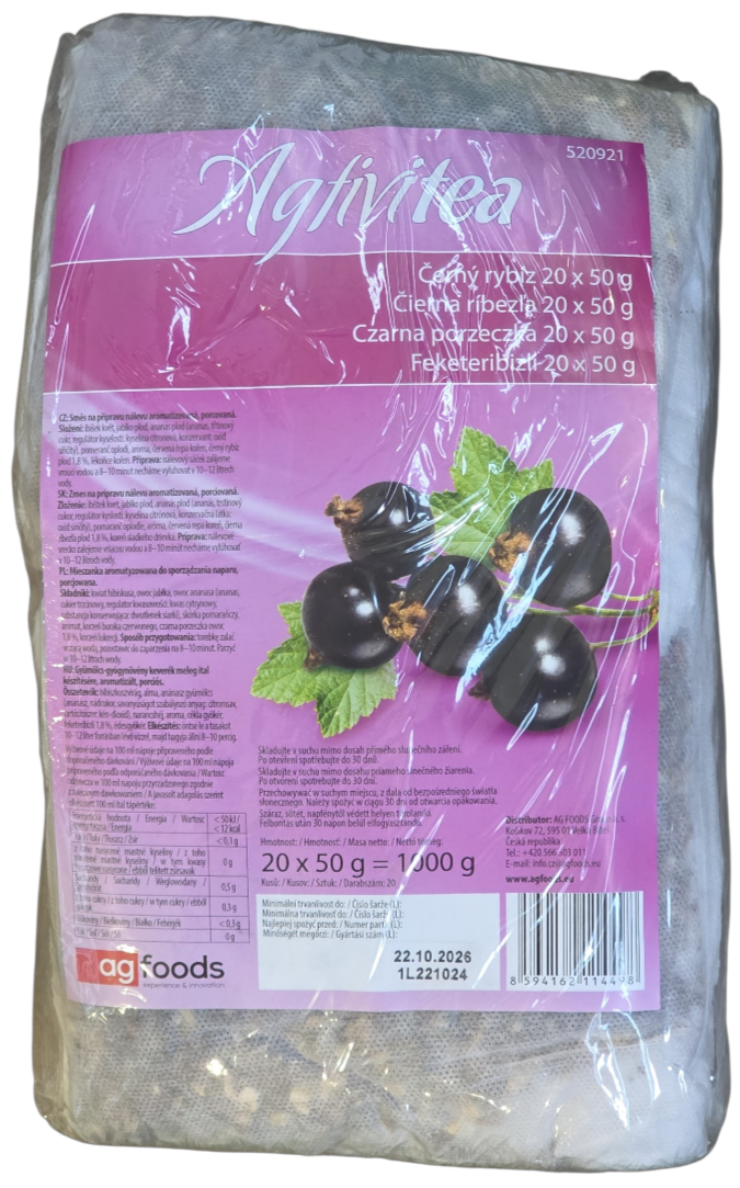 Agtivitea Gyümölcsös tea feketeribizli 20 X 50 g