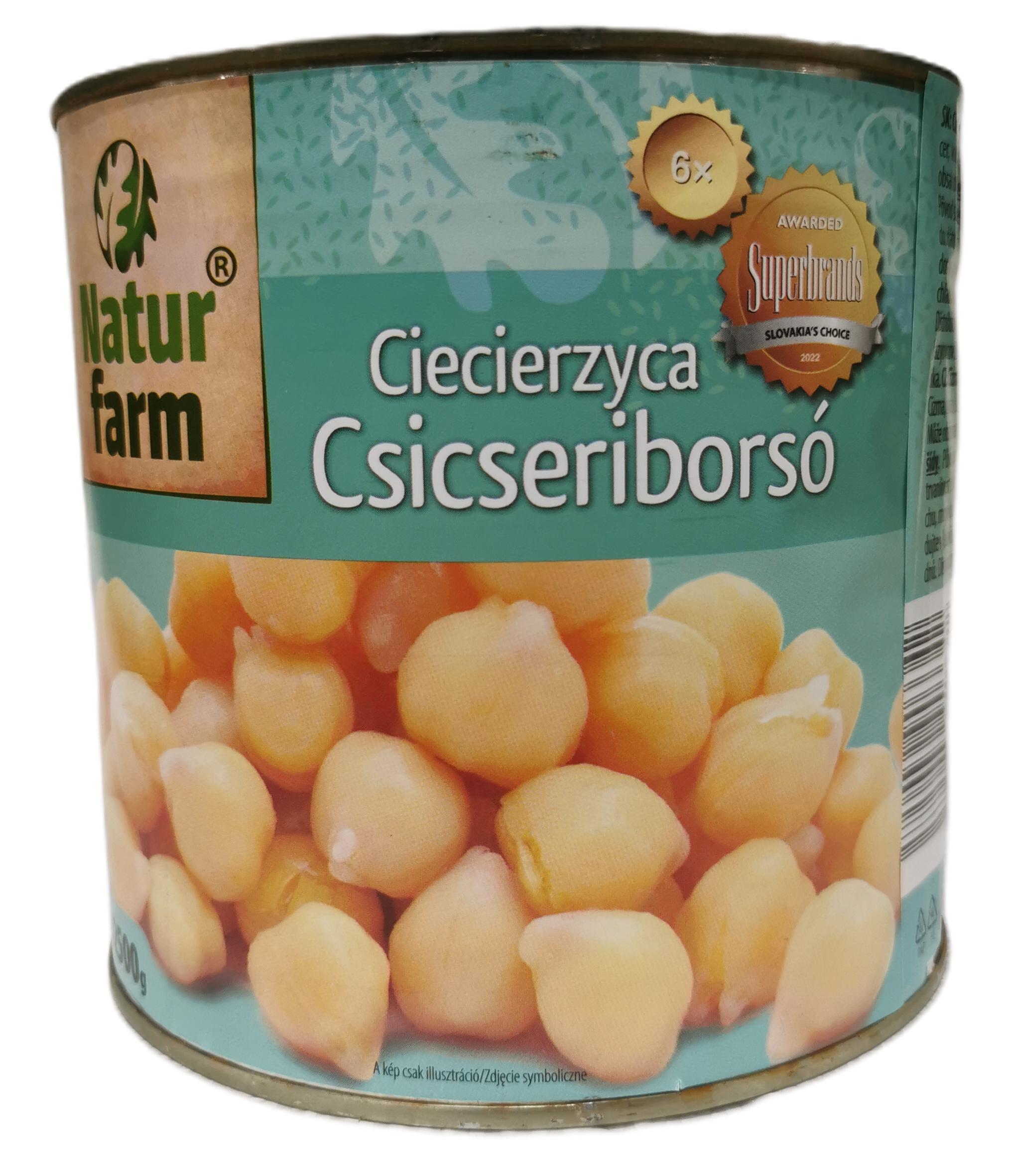 Csicseriborsó sós lében konzerv 2.500/1.500 g NATUR FARM