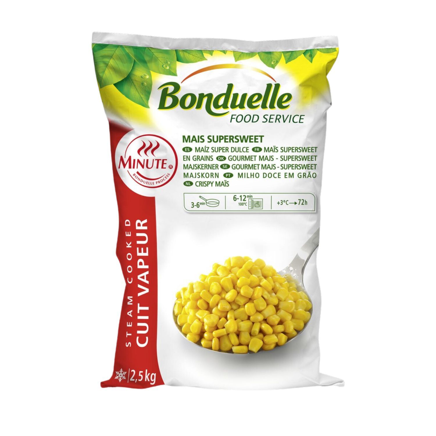 BONDUELLE CLASSIC Kukorica morzsolt 2,5 kg mirelit