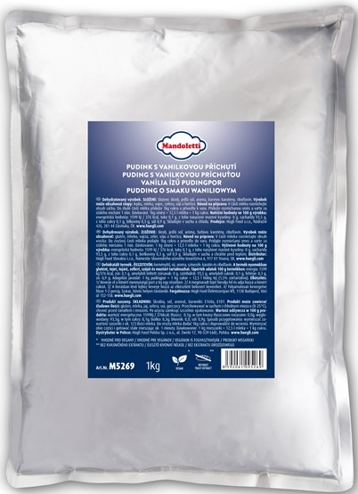 Pudingpor vanília 1 kg MANDOLETTI
