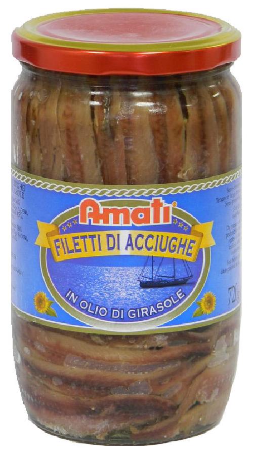 Szardellafilé olajban 720 g Amati/Di Dio