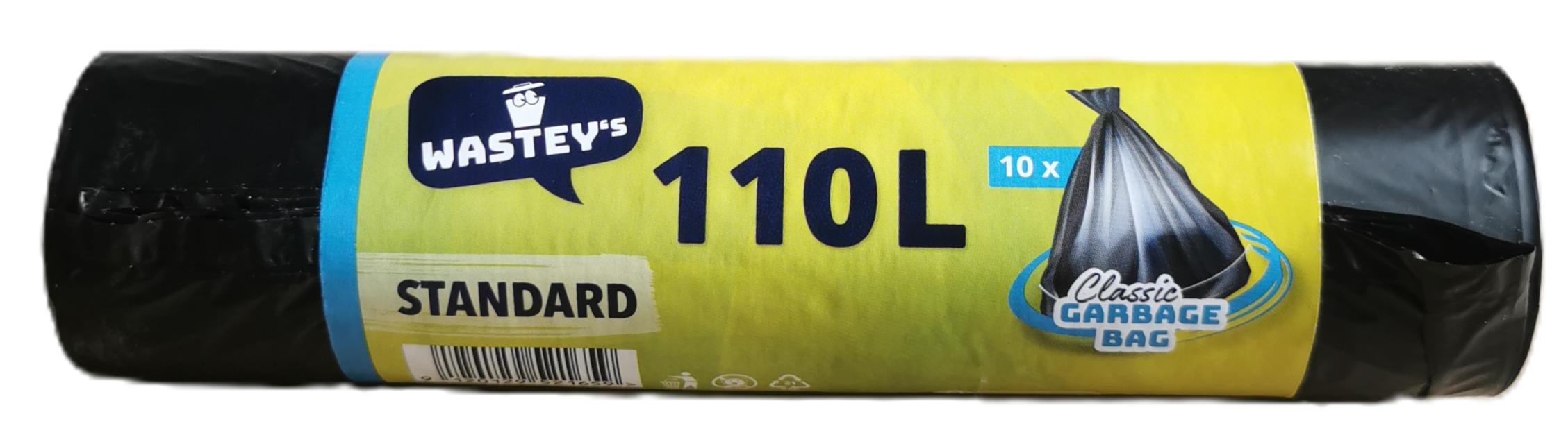 Kukazsák fekete 110 l 10 db-os FOLISTAR/WASTEYS