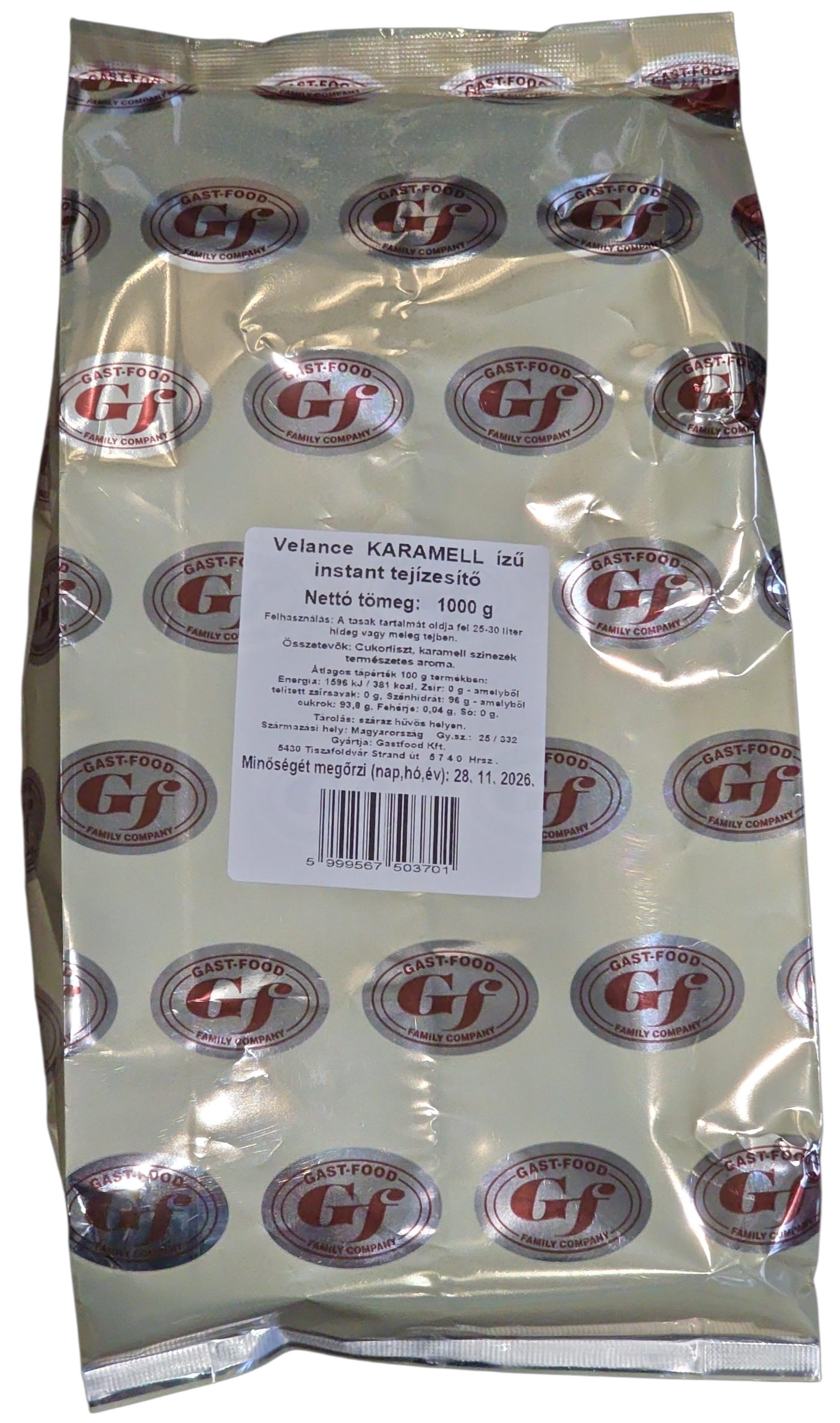 Gast-Food karamell ízű instant tejízesítő 1.000 g KREL