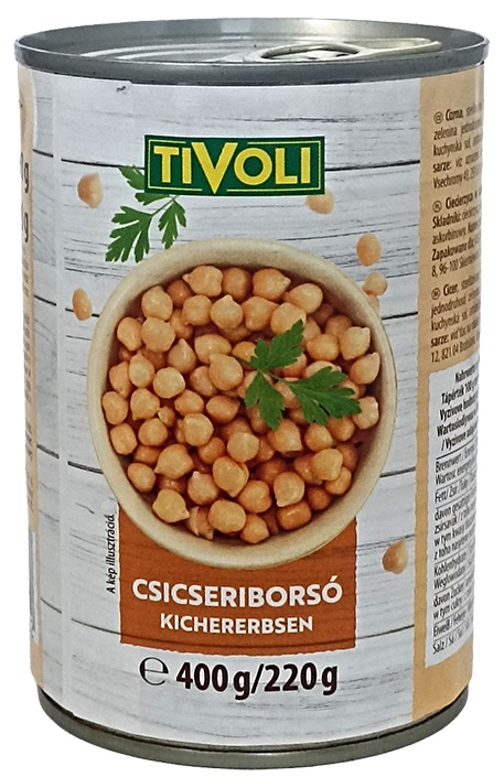 Csicseriborsó konzerv 400/220 g TIVOLI