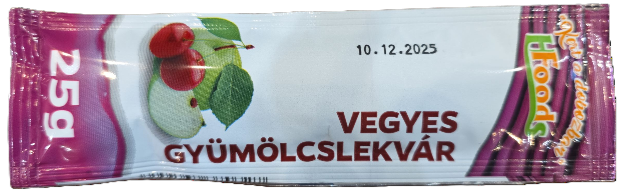 H-Foods vegyesgyümölcs mini lekvár 25 g (100/#) /KREL